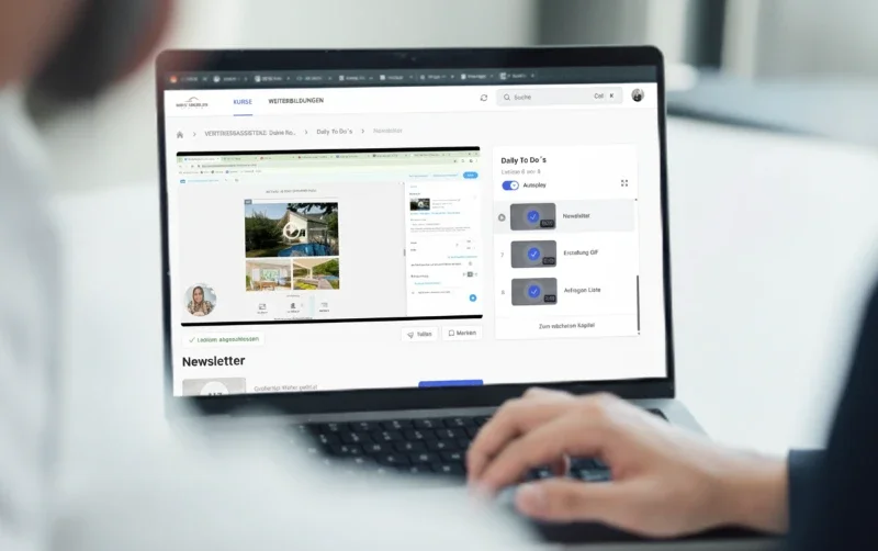 Bartz Immobilien interne Lernplattform – digitale Weiterbildung für Immobilienmakler