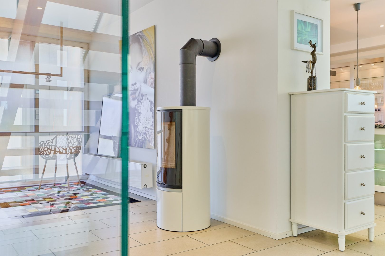 Kamin im Flur