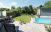 Exklusive Doppelhaushälfte mit Pool in beliebter Lage von Bolanden - Garten