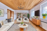 Charmantes Reihenmittelhaus mit Entwicklungspotenzial in Mannheim - Wohnzimmer - Digitales Staging