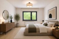 Freistehendes Wohnhaus in begehrter Feldrandlage mit familienfreundlichem Raumkonzept - Schlafzimmer EG - digitales staging