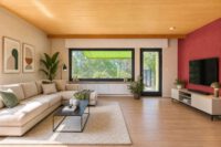 Freistehendes Wohnhaus in begehrter Feldrandlage mit familienfreundlichem Raumkonzept - Wohnzimmer - digitales staging