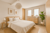 Familienfreundliches Wohnen: Einfamilienhaus im grünen mit schöner Aussicht - Schlafzimmer -  Digitales Staging