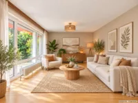 Großzügiges Zuhause mit sonniger Terrasse und liebevoll angelegtem Garten - Wohnzimmer