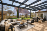 Attraktives Einfamilienhaus mit sonniger Süd-Terrasse & gemütlichem Kamin - Terrasse - digitales staging