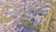 Modernes und effizientes Reihenmittelhaus in begehrter Lage - Drohnenaufnahme