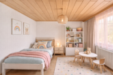 Wohnen mit Weitblick ins Grüne – Doppelhaushälfte mit Gartenparadies - Kinderzimmer (digitales Staging)