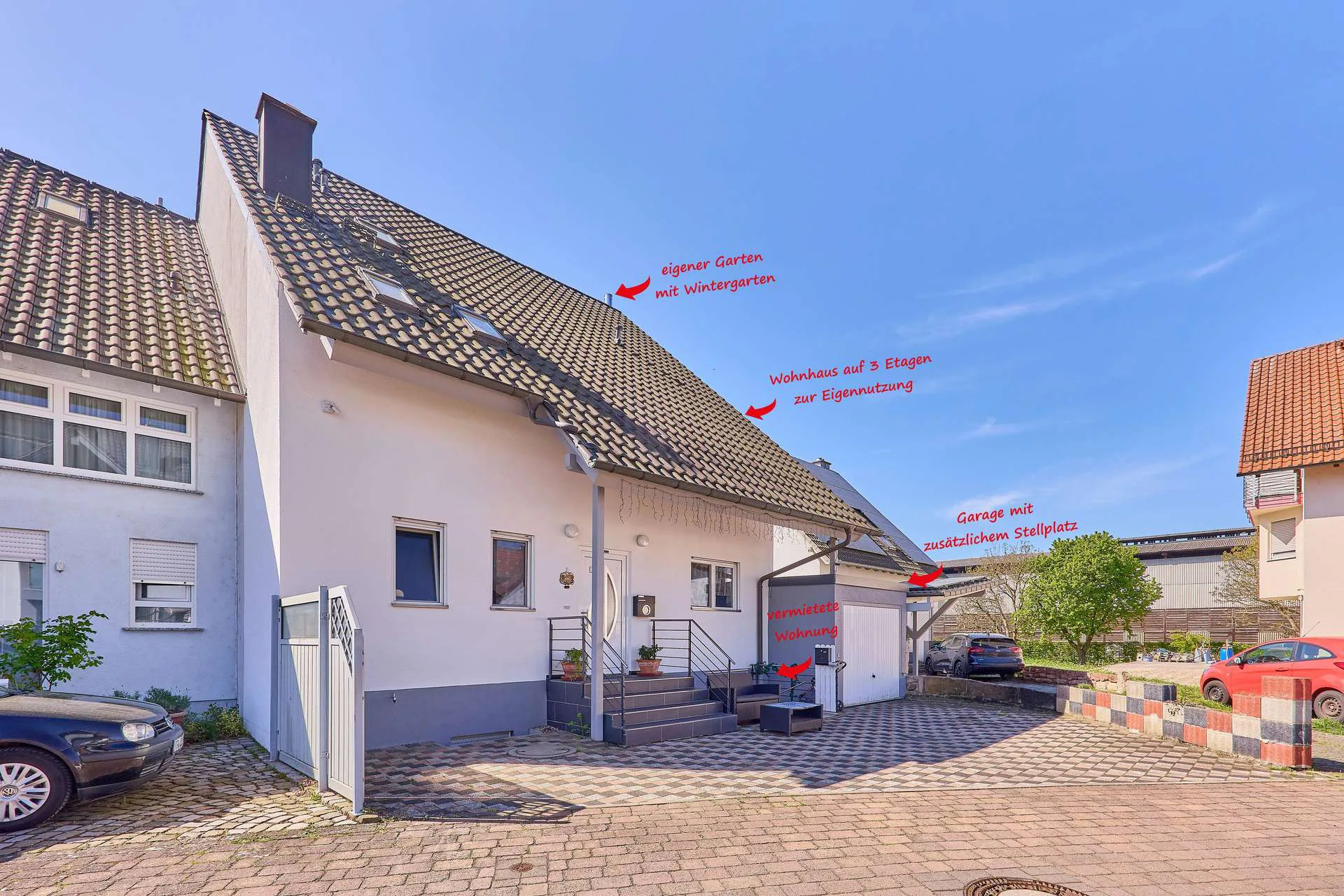 Wohnen mit Extra-Vorteil: Familienwohnhaus mit vermieteter Souterrainwohnung und sicheren Einnahmen, 67374 Hanhofen, Doppelhaushälfte