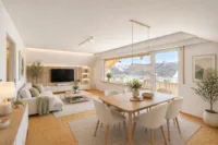 Teilrenoviertes Ein-/Zweifamilienhaus in familienfreundlicher Lage - Wohnzimmer OG (digitales staging)