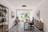Kernsanierte 3-Zimmer-Wohnung mit hellen Räumen, Balkon & Gartenterrasse - Büro - digitales staging