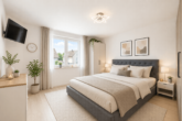 Neuwertige 4-Zimmer-Maisonettewohnung mit Loggia, Garage und modernem Wohnkomfort - Schlafzimmer (digitales Staging)