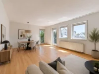 Attraktive Eigentumswohnung mit Südbalkon, 2 Stellplätzen & viel Platz zum Wohlfühlen - Wohn- und Esszimmer - digitales staging