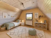 Wohnträume mit Perspektive – freistehendes Einfamilienhaus mit zusätzlichem Bauplatz - Kinderzimmer_Interieur KI-generiert
