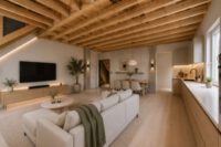 Modernes Wohnen nach Ihren Vorstellungen – Ausbauhaus mit 2 Maisonettewohnungen - Wohnzimmer OG - digitales staging
