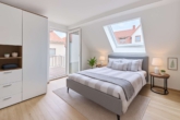Stilvolles Einfamilienhaus – wohnen in modernisiertem und zeitgemäßem Ambiente - Staging: Schlafzimmer OG