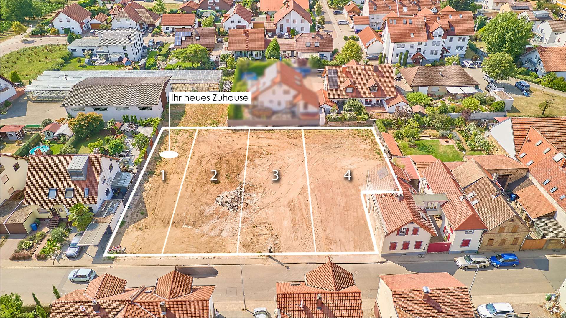 Familienfreundlich bauen: 4 Bauplätze für Doppelhaushälften in ruhiger Lage, 67149 Meckenheim, Wohngrundstück