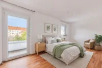 Stadtnah wohnen, naturnah leben - Doppelhaushälfte mit Wintergarten und wunderschönem Grundstück - Schlafzimmer_digitales_staging