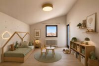 Wohnvielfalt mit großer Sonnenterrasse, individuell nutzbarem Grundriss & separatem Wohnbereich - Kinderzimmer - digitales staging